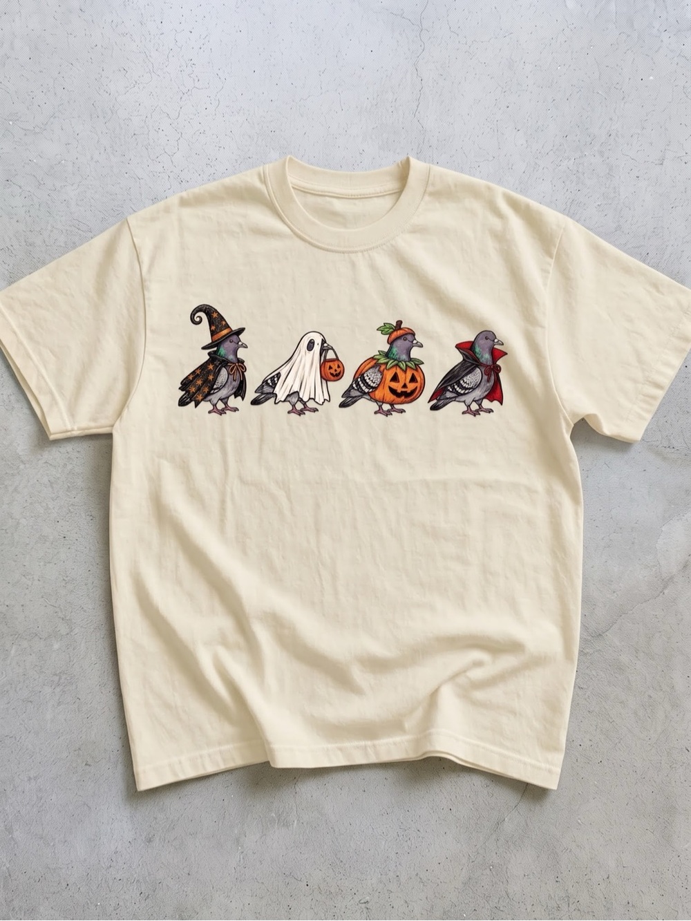 Spooky Pigeon Halloween Witch Ghost
Pumpkin Graphic Tee